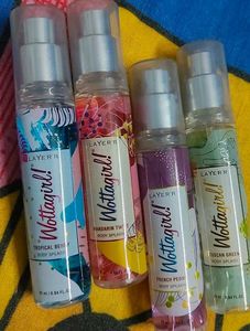 Layer'R Wottagirl! Body Splashes - Set of 4