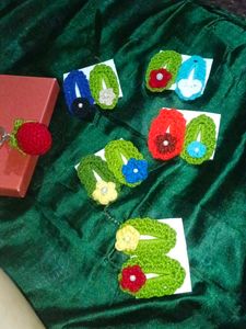 Handmade Crochet Hair Clips