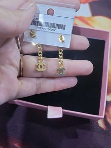 Chanel inspired Elegant Drop Earrings