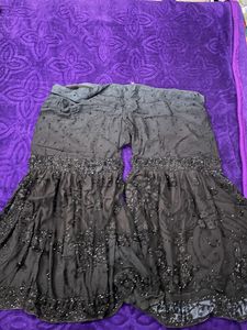 Women Black Heavy Sharara