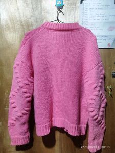cute korean pink cardigan