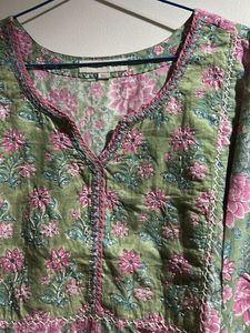 Kurta Green Floral