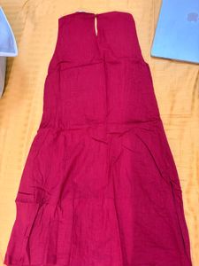 Beautiful Maroon Embroidered Ethnic Dress