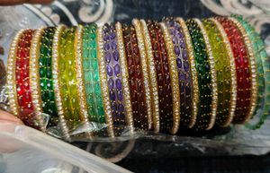 37 set of glass Bangles