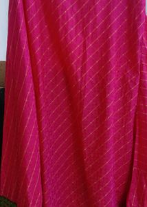 Embellished Green Silk Blouse with pink lehenga