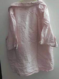 Chic Pink Collared Blouse