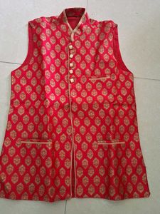 Red Brocade Waistcoat