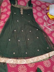 Emerald Green Embellished Dress