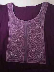 Embroidered Purple Kurta