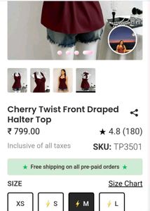 Maroon Ruched Halter top