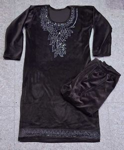 Velvet Kurta And Plazo One Time Used