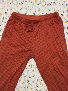 Rust Orange Printed Lounge Pants