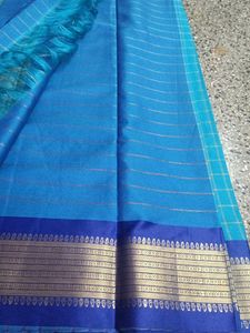 Beautiful shade of blue saree