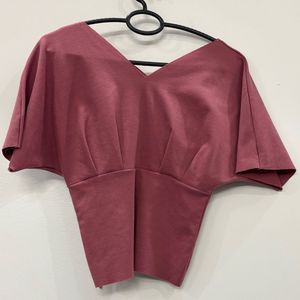 Pretty Pink Batwing Sleeve top