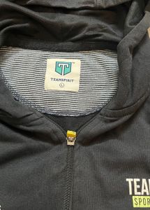 TeamSpirit Black Zip-Up Hoodie (L)