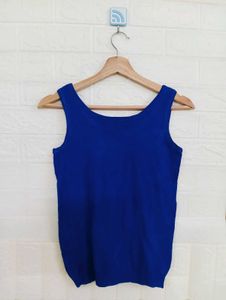 Royal Blue Embellished Sleeveless Top