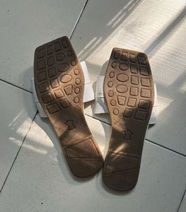 White Bow Slide Sandals
