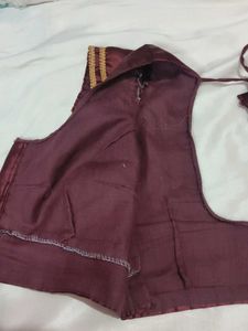 Elegant Maroon Satin Blouse