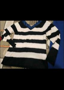 Striped Sweater and Blue Jeans Set