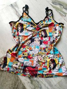 Pop Art Comic Print Camisole Top