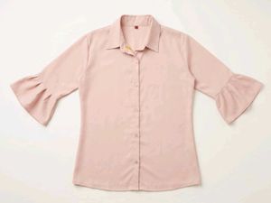 Chic Pink Bell Sleeve Top