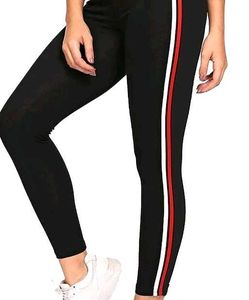Stylish Striped Black Track Pants 🏋️