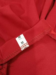 Red Sleeveless Maxi Dress with Slit(medium)