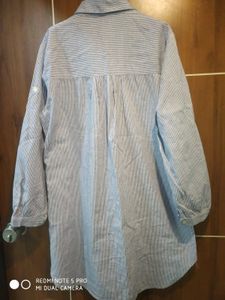 Cute Cat Striped Button-Up Shirt