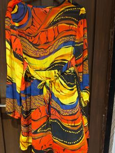 Boho Swirl Print Mini Dress