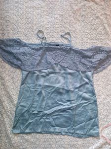 Elegant Cold Shoulder Lace Top