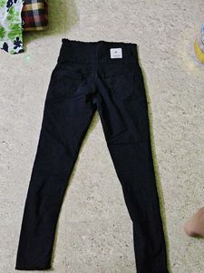 High Waisted Black Denim Jeans