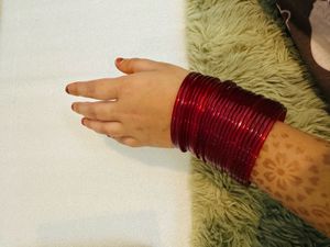 Stackable Red Glass Bangles