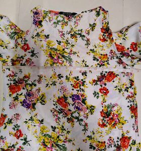 Floral Cold Shoulder Top