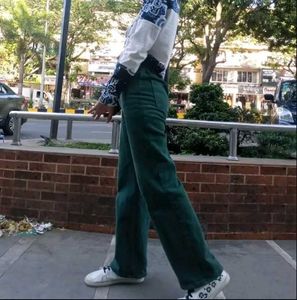 Stylish Wide Leg Green Pants