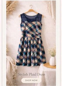 Plaid Fit &amp; Flare Dress 👗
