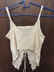 Cream Ruched Camisole Top