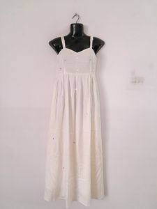 Off-White Embroidered Dress (Women's)