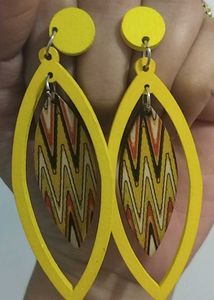 Vibrant Yellow Dangle Earrings