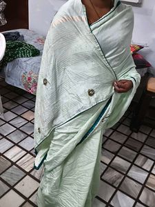 Elegant Pastel Green Saree