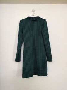 Green  Mock Neck Dress( Size -S)
