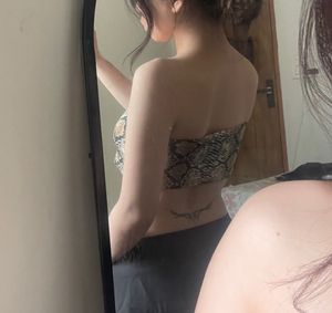snakeskin bandeau top