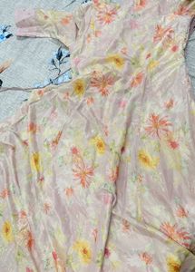 Beautiful Floral Print Anarkali kurti