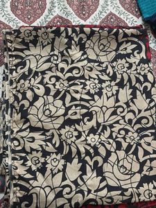 Elegant Red &amp; Black Floral Saree