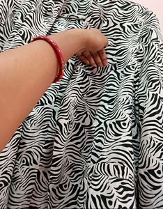 Stylish Zebra Print Blazer
