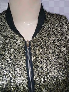 (300)Sequined Bomber Jacket