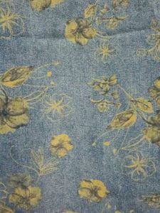 Floral Print Denim Jeans