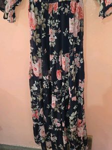 Floral Off-Shoulder Maxi Dress