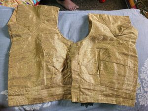 Elegant Gold Brocade Blouse