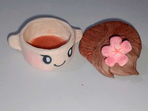 Handmade clay trinket bowl