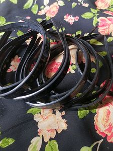 GIRLS HAIRBANDS 10 PCS. BLACK COLOUR